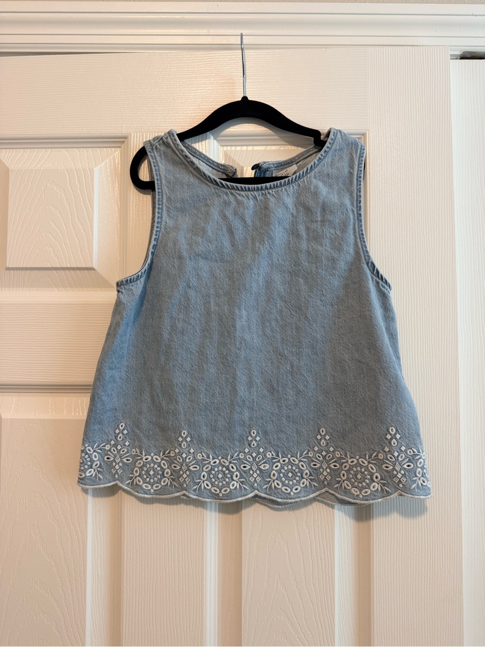 abercrombie kids Light Denim Embroidered Tank
